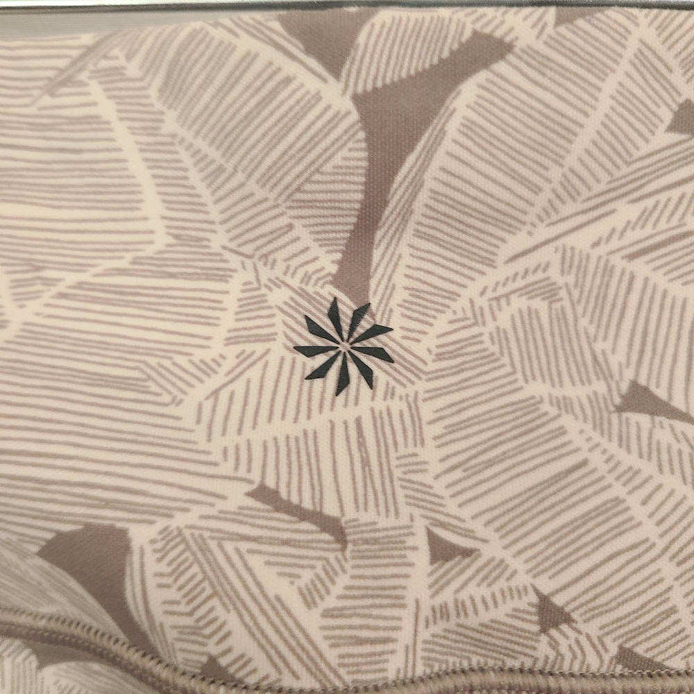 Athleta Sz S Gray Leaf Pattern Solid Back Active … - image 5